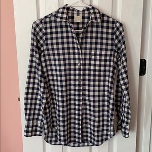 J crew gingham button up